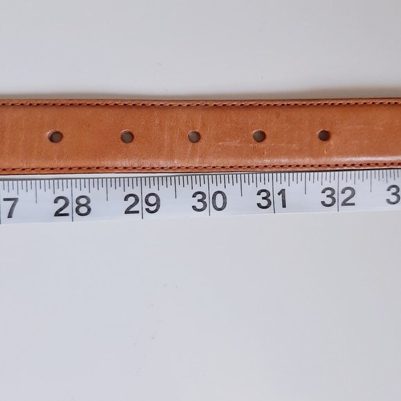 VTG Tony Lama 1 Inch Whipstitch Honey Leather Belt main image 7